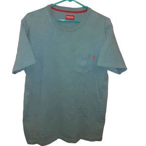 Supreme SS17 "S/S pocket tee - Dusty Teal" **Rare SS version of the FW classic